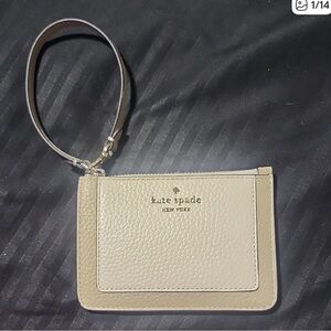 Kate Spade Beige Key & Card Holder